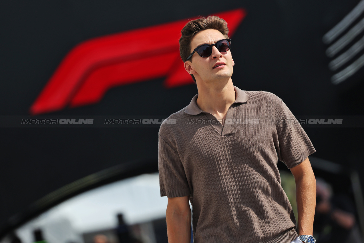 GP ARABIA SAUDITA, George Russell (GBR) Mercedes AMG F1.

17.04.2025. Formula 1 World Championship, Rd 5, Saudi Arabian Grand Prix, Jeddah, Saudi Arabia, Preparation Day.

- www.xpbimages.com, EMail: requests@xpbimages.com © Copyright: Batchelor / XPB Images
