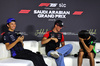 GP ARABIA SAUDITA, (L to R): Alexander Albon (THA) Atlassian Williams Racing; Oliver Bearman (GBR) Haas F1 Team; e Gabriel Bortoleto (BRA) Sauber, in the FIA Press Conference.

17.04.2025. Formula 1 World Championship, Rd 5, Saudi Arabian Grand Prix, Jeddah, Saudi Arabia, Preparation Day.

- www.xpbimages.com, EMail: requests@xpbimages.com © Copyright: Bearne / XPB Images