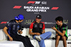 GP ARABIA SAUDITA, (L to R): Alexander Albon (THA) Atlassian Williams Racing; Oliver Bearman (GBR) Haas F1 Team; e Gabriel Bortoleto (BRA) Sauber, in the FIA Press Conference.

17.04.2025. Formula 1 World Championship, Rd 5, Saudi Arabian Grand Prix, Jeddah, Saudi Arabia, Preparation Day.

- www.xpbimages.com, EMail: requests@xpbimages.com © Copyright: Bearne / XPB Images