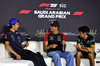 GP ARABIA SAUDITA, (L to R): Alexander Albon (THA) Atlassian Williams Racing; Oliver Bearman (GBR) Haas F1 Team; e Gabriel Bortoleto (BRA) Sauber, in the FIA Press Conference.

17.04.2025. Formula 1 World Championship, Rd 5, Saudi Arabian Grand Prix, Jeddah, Saudi Arabia, Preparation Day.

- www.xpbimages.com, EMail: requests@xpbimages.com © Copyright: Bearne / XPB Images