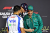 GP ARABIA SAUDITA, (L to R): Isack Hadjar (FRA) Racing Bulls; Max Verstappen (NLD) Red Bull Racing; e Fernando Alonso (ESP) Aston Martin F1 Team, in the FIA Press Conference.

17.04.2025. Formula 1 World Championship, Rd 5, Saudi Arabian Grand Prix, Jeddah, Saudi Arabia, Preparation Day.

- www.xpbimages.com, EMail: requests@xpbimages.com © Copyright: Bearne / XPB Images