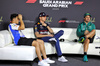 GP ARABIA SAUDITA, (L to R): Isack Hadjar (FRA) Racing Bulls; Max Verstappen (NLD) Red Bull Racing; e Fernando Alonso (ESP) Aston Martin F1 Team, in the FIA Press Conference.

17.04.2025. Formula 1 World Championship, Rd 5, Saudi Arabian Grand Prix, Jeddah, Saudi Arabia, Preparation Day.

- www.xpbimages.com, EMail: requests@xpbimages.com © Copyright: Bearne / XPB Images