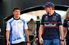GP ARABIA SAUDITA, (L to R): Isack Hadjar (FRA) Racing Bulls with Max Verstappen (NLD) Red Bull Racing.

17.04.2025. Formula 1 World Championship, Rd 5, Saudi Arabian Grand Prix, Jeddah, Saudi Arabia, Preparation Day.

- www.xpbimages.com, EMail: requests@xpbimages.com © Copyright: Batchelor / XPB Images