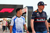GP ARABIA SAUDITA, (L to R): Isack Hadjar (FRA) Racing Bulls with Max Verstappen (NLD) Red Bull Racing.

17.04.2025. Formula 1 World Championship, Rd 5, Saudi Arabian Grand Prix, Jeddah, Saudi Arabia, Preparation Day.

- www.xpbimages.com, EMail: requests@xpbimages.com © Copyright: Batchelor / XPB Images