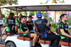 GP ARABIA SAUDITA, Alexander Albon (THA) Atlassian Williams Racing with Gabriel Bortoleto (BRA) Sauber e Oliver Bearman (GBR) Haas F1 Team.

17.04.2025. Formula 1 World Championship, Rd 5, Saudi Arabian Grand Prix, Jeddah, Saudi Arabia, Preparation Day.

 - www.xpbimages.com, EMail: requests@xpbimages.com © Copyright: Rew / XPB Images