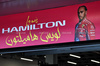 GP ARABIA SAUDITA, Pit garage board for Lewis Hamilton (GBR) Ferrari.

17.04.2025. Formula 1 World Championship, Rd 5, Saudi Arabian Grand Prix, Jeddah, Saudi Arabia, Preparation Day.

 - www.xpbimages.com, EMail: requests@xpbimages.com © Copyright: Rew / XPB Images