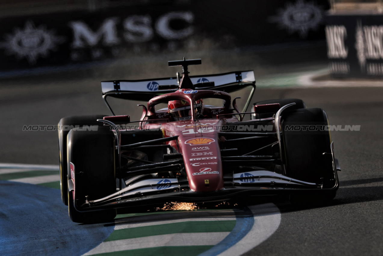 GP ARABIA SAUDITA, Charles Leclerc (MON) Ferrari SF-25.

18.04.2025. Formula 1 World Championship, Rd 5, Saudi Arabian Grand Prix, Jeddah, Saudi Arabia, Practice Day.

- www.xpbimages.com, EMail: requests@xpbimages.com © Copyright: Charniaux / XPB Images