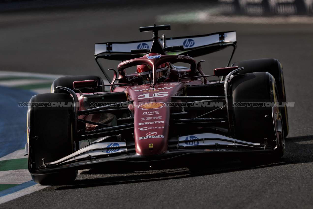 GP ARABIA SAUDITA, Charles Leclerc (MON) Ferrari SF-25.

18.04.2025. Formula 1 World Championship, Rd 5, Saudi Arabian Grand Prix, Jeddah, Saudi Arabia, Practice Day.

- www.xpbimages.com, EMail: requests@xpbimages.com © Copyright: Charniaux / XPB Images
