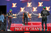 GP AUSTRALIA, The podium (L to R): Max Verstappen (NLD) Red Bull Racing, second; Lando Norris (GBR) McLaren, vincitore; George Russell (GBR) Mercedes AMG F1, third.

16.03.2025. Formula 1 World Championship, Rd 1, Australian Grand Prix, Albert Park, Melbourne, Australia, Gara Day.

- www.xpbimages.com, EMail: requests@xpbimages.com © Copyright: Batchelor / XPB Images