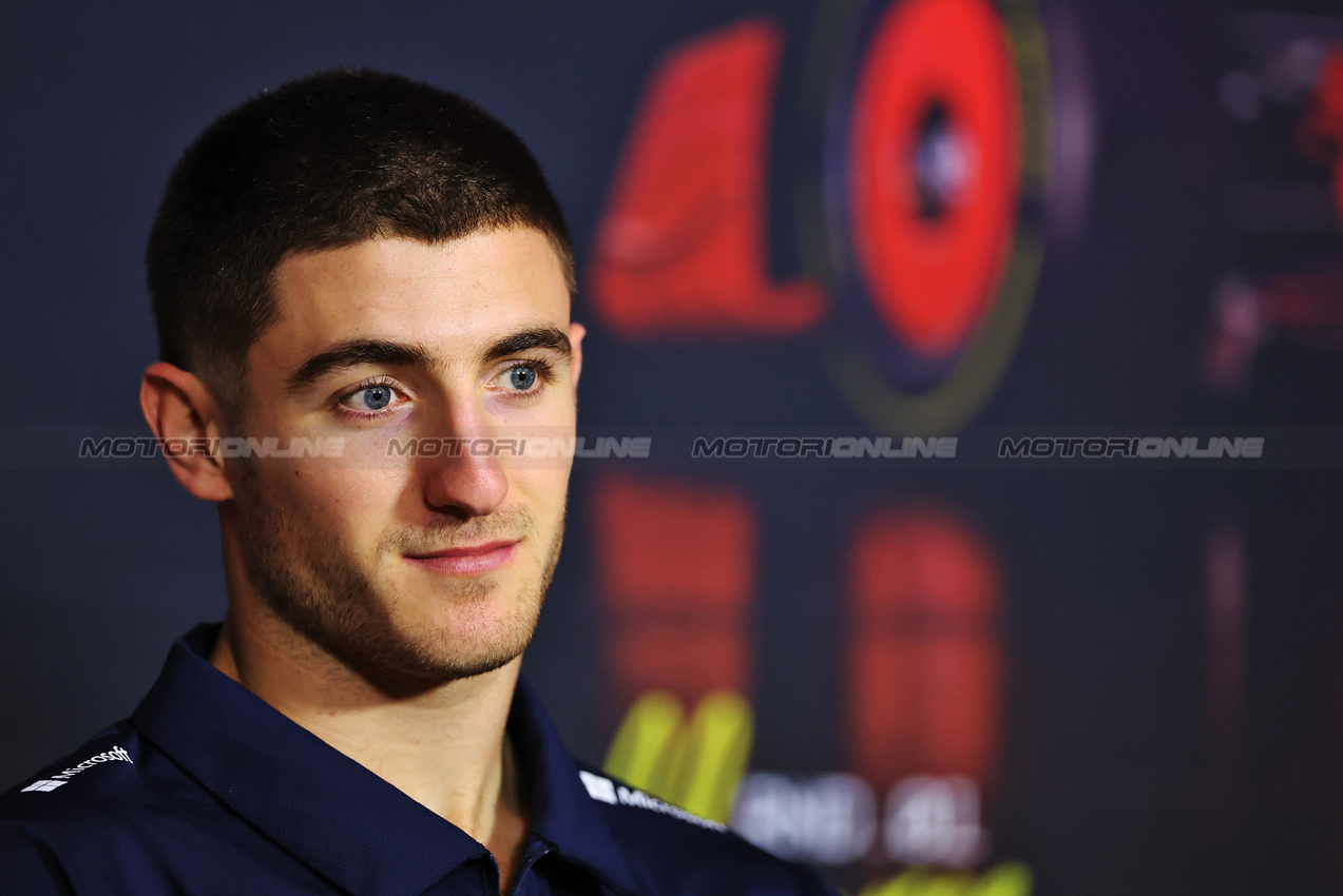 GP AUSTRALIA, Jack Doohan (AUS) Alpine F1 Team in the FIA Press Conference.

13.03.2025. Formula 1 World Championship, Rd 1, Australian Grand Prix, Albert Park, Melbourne, Australia, Preparation Day.

- www.xpbimages.com, EMail: requests@xpbimages.com © Copyright: Charniaux / XPB Images