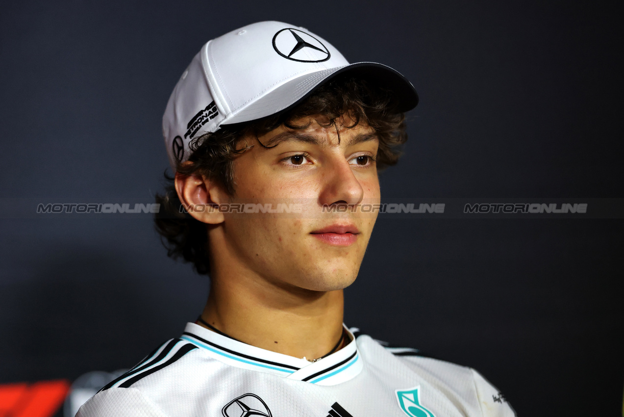 GP AUSTRALIA, Andrea Kimi Antonelli (ITA) Mercedes AMG F1 in the FIA Press Conference.

13.03.2025. Formula 1 World Championship, Rd 1, Australian Grand Prix, Albert Park, Melbourne, Australia, Preparation Day.

- www.xpbimages.com, EMail: requests@xpbimages.com © Copyright: Charniaux / XPB Images