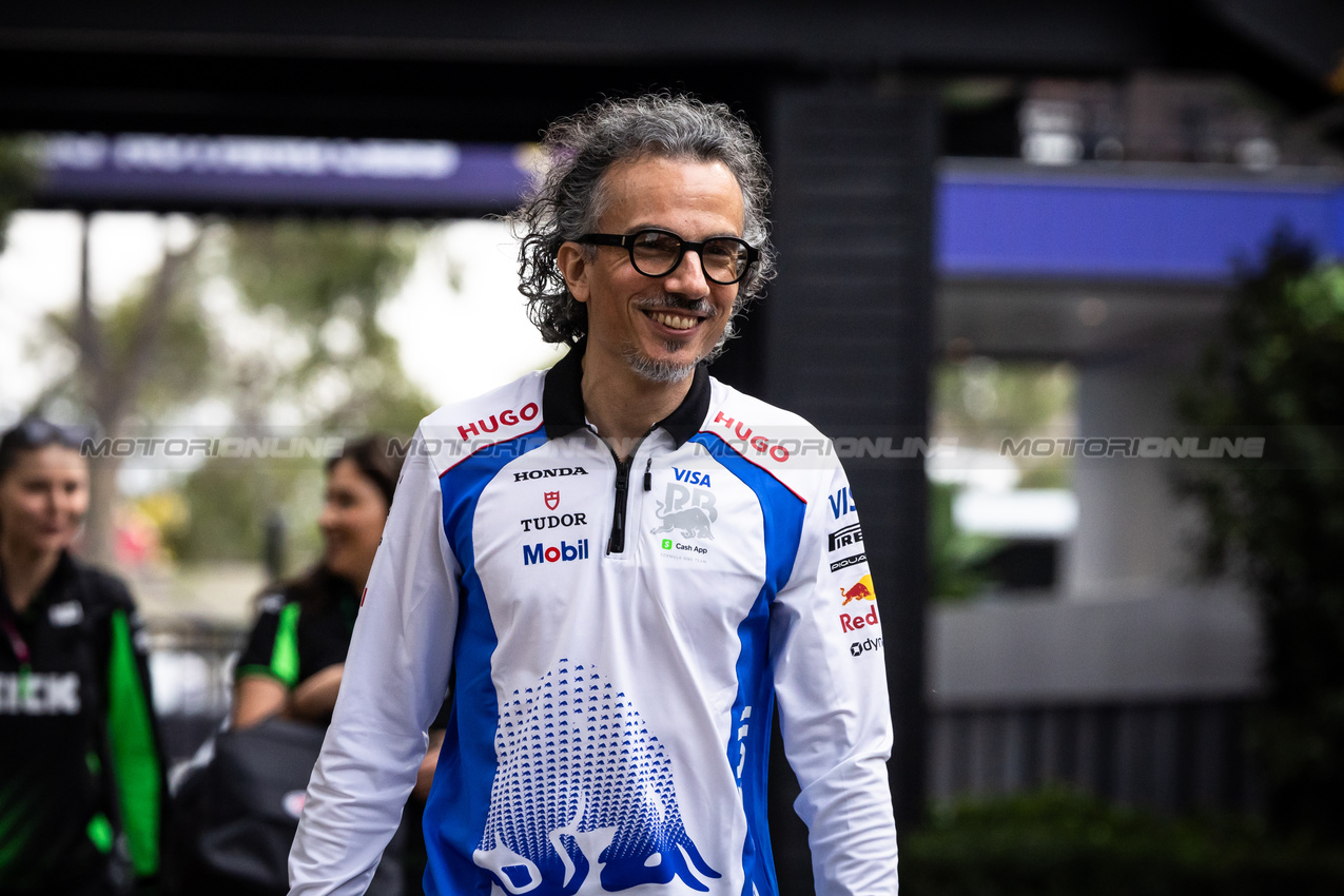GP AUSTRALIA, Laurent Mekies (FRA) Racing Bulls Technical Director.

13.03.2025. Formula 1 World Championship, Rd 1, Australian Grand Prix, Albert Park, Melbourne, Australia, Preparation Day.

- www.xpbimages.com, EMail: requests@xpbimages.com © Copyright: Bearne / XPB Images