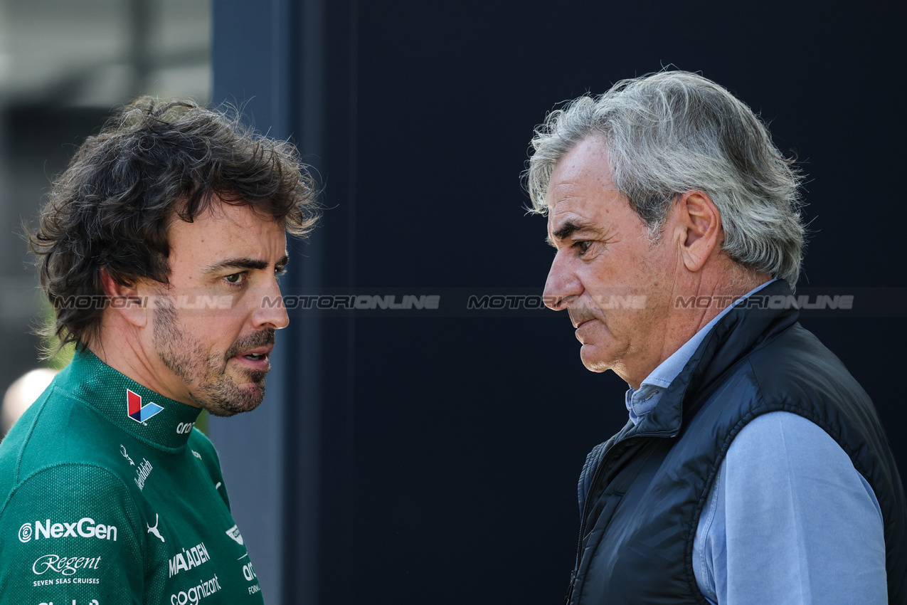 GP AUSTRALIA, Fernando Alonso (ESP), Aston Martin Racing e Carlos Sainz Sr.
13.03.2025. Formula 1 World Championship, Rd 1, Australian Grand Prix, Albert Park, Melbourne, Australia, Preparation Day.
- www.xpbimages.com, EMail: requests@xpbimages.com © Copyright: Charniaux / XPB Images
