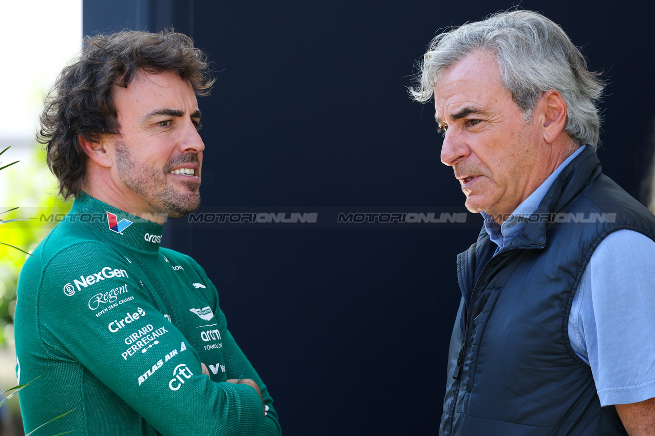 GP AUSTRALIA, Fernando Alonso (ESP), Aston Martin Racing e Carlos Sainz Sr.
13.03.2025. Formula 1 World Championship, Rd 1, Australian Grand Prix, Albert Park, Melbourne, Australia, Preparation Day.
- www.xpbimages.com, EMail: requests@xpbimages.com © Copyright: Charniaux / XPB Images