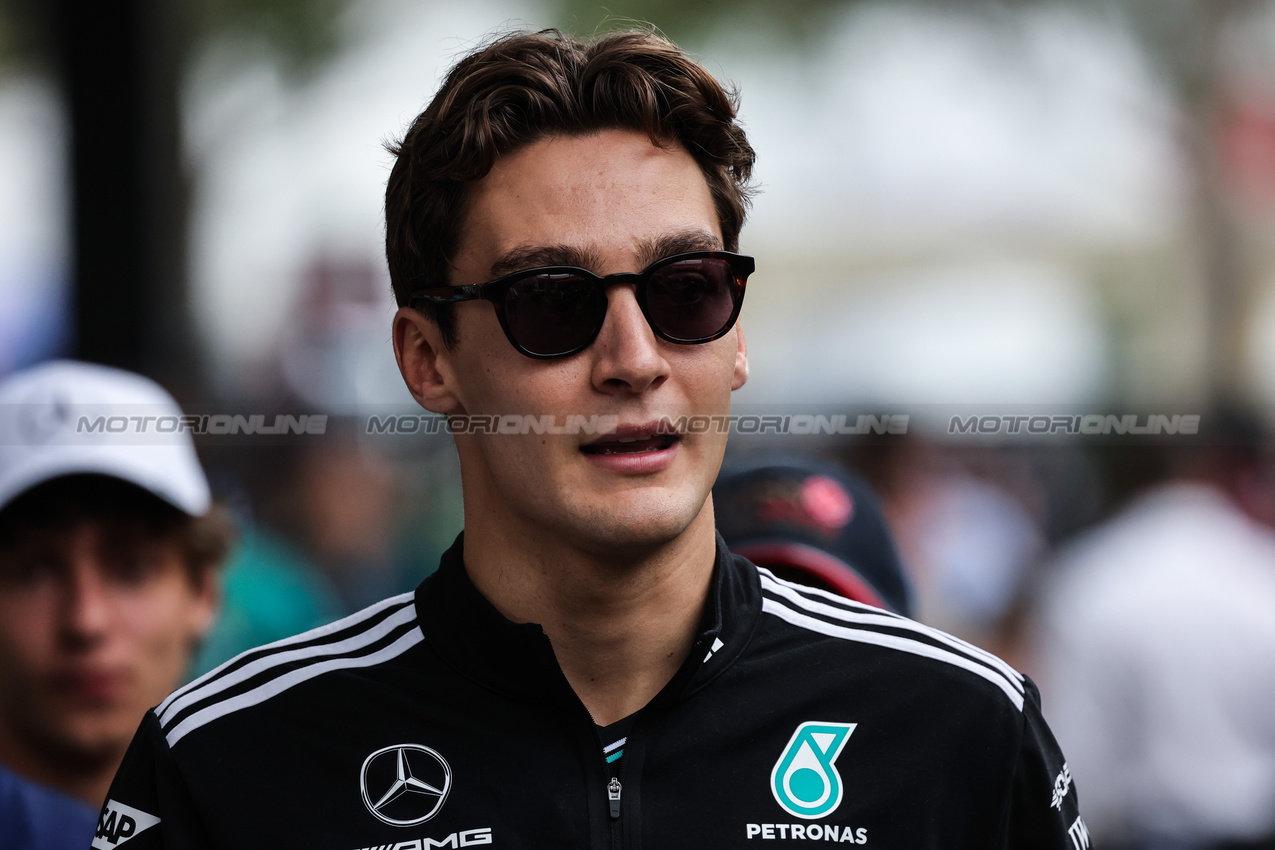 GP AUSTRALIA, George Russell (GBR), Mercedes AMG F1 
13.03.2025. Formula 1 World Championship, Rd 1, Australian Grand Prix, Albert Park, Melbourne, Australia, Preparation Day.
- www.xpbimages.com, EMail: requests@xpbimages.com © Copyright: Charniaux / XPB Images