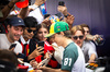 GP AUSTRALIA, Oscar Piastri (AUS) McLaren with fans.

13.03.2025. Formula 1 World Championship, Rd 1, Australian Grand Prix, Albert Park, Melbourne, Australia, Preparation Day.

- www.xpbimages.com, EMail: requests@xpbimages.com © Copyright: Bearne / XPB Images