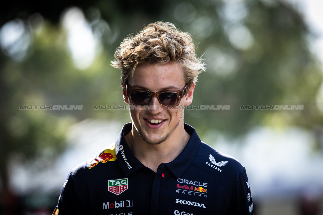 GP AUSTRALIA, Liam Lawson (NZL) Red Bull Racing.

12.03.2025. Formula 1 World Championship, Rd 1, Australian Grand Prix, Albert Park, Melbourne, Australia, Preparation Day.

- www.xpbimages.com, EMail: requests@xpbimages.com © Copyright: Bearne / XPB Images