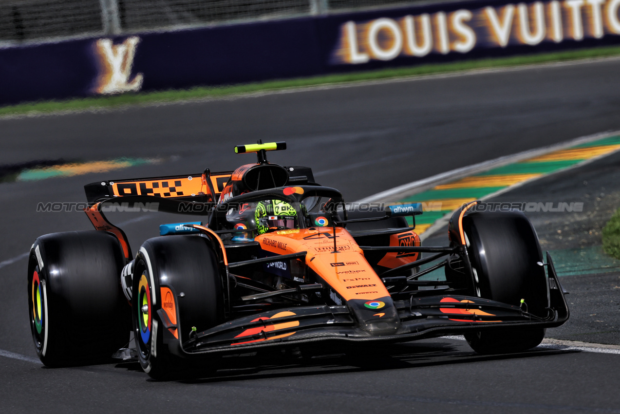 GP AUSTRALIA, Lando Norris (GBR) McLaren MCL39.

15.03.2025. Formula 1 World Championship, Rd 1, Australian Grand Prix, Albert Park, Melbourne, Australia, Qualifiche Day.

- www.xpbimages.com, EMail: requests@xpbimages.com © Copyright: Moy / XPB Images