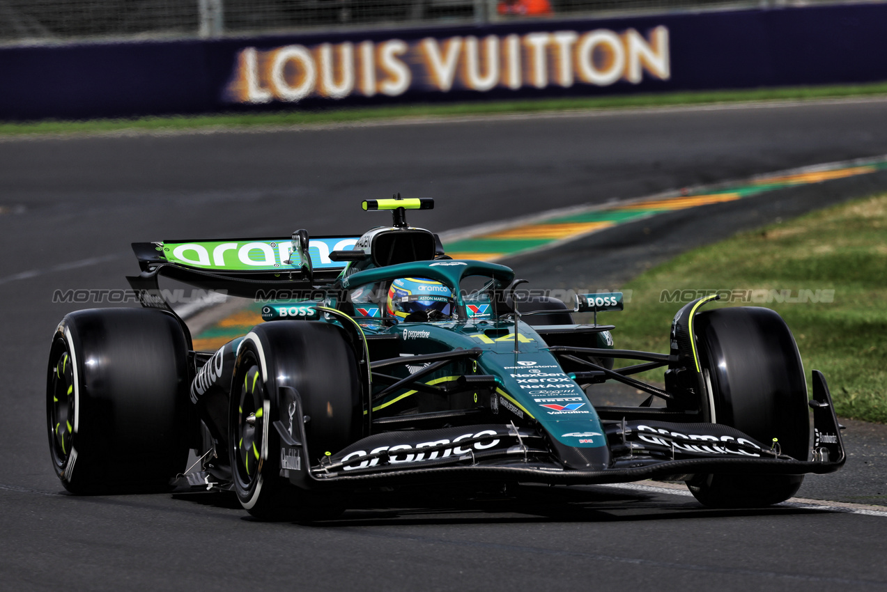 GP AUSTRALIA, Fernando Alonso (ESP) Aston Martin F1 Team AMR25.

15.03.2025. Formula 1 World Championship, Rd 1, Australian Grand Prix, Albert Park, Melbourne, Australia, Qualifiche Day.

- www.xpbimages.com, EMail: requests@xpbimages.com © Copyright: Moy / XPB Images
