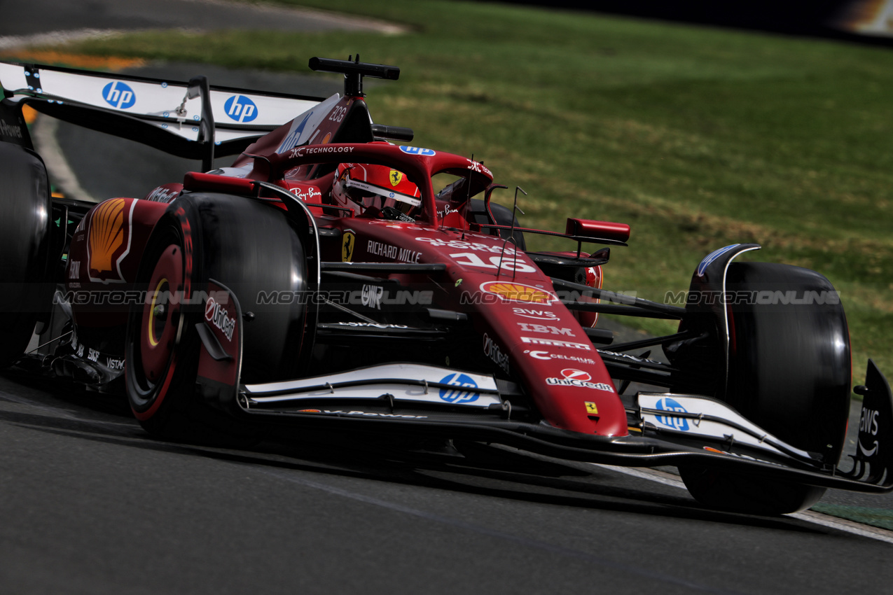 GP AUSTRALIA, Charles Leclerc (MON) Ferrari SF-25.

15.03.2025. Formula 1 World Championship, Rd 1, Australian Grand Prix, Albert Park, Melbourne, Australia, Qualifiche Day.

- www.xpbimages.com, EMail: requests@xpbimages.com © Copyright: Charniaux / XPB Images