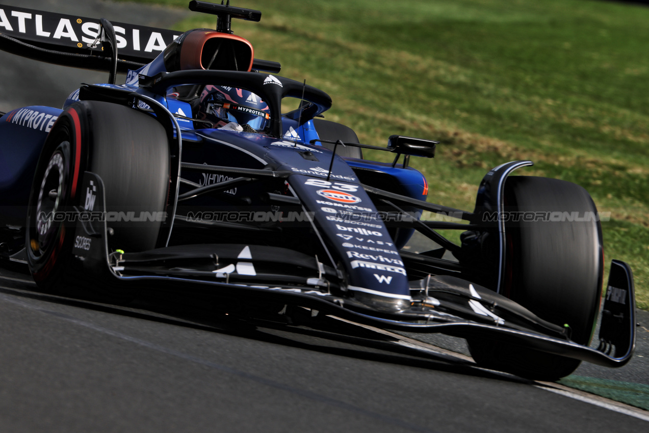 GP AUSTRALIA, Alexander Albon (THA) Atlassian Williams Racing FW47.

15.03.2025. Formula 1 World Championship, Rd 1, Australian Grand Prix, Albert Park, Melbourne, Australia, Qualifiche Day.

- www.xpbimages.com, EMail: requests@xpbimages.com © Copyright: Charniaux / XPB Images