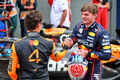 GP AUSTRALIA, (L to R): Pole sitter Lando Norris (GBR) McLaren celebrates in qualifying parc ferme with third placed Max Verstappen (NLD) Red Bull Racing.

15.03.2025. Formula 1 World Championship, Rd 1, Australian Grand Prix, Albert Park, Melbourne, Australia, Qualifiche Day.

- www.xpbimages.com, EMail: requests@xpbimages.com © Copyright: Batchelor / XPB Images