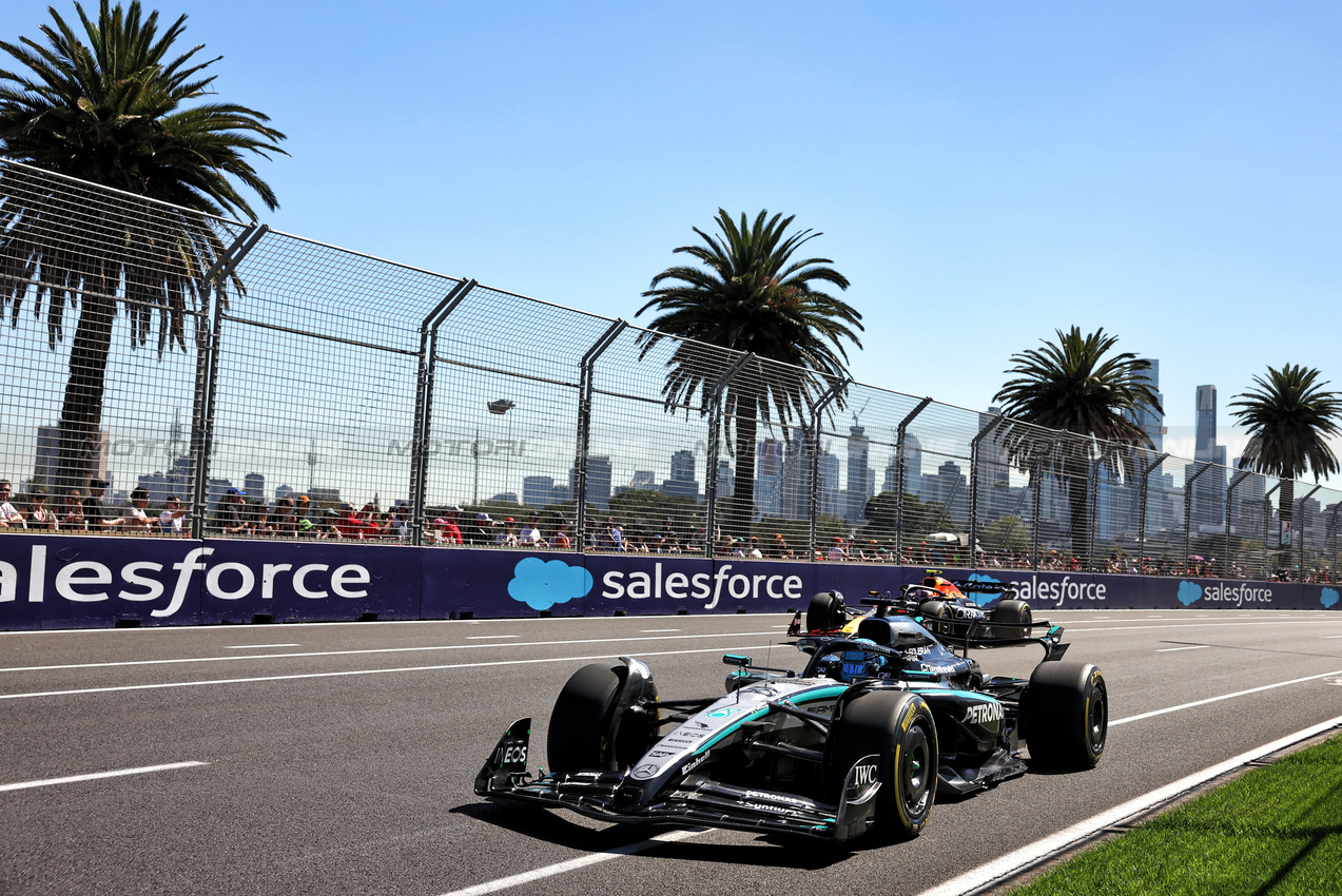 GP AUSTRALIA, George Russell (GBR) Mercedes AMG F1 W16.

14.03.2025. Formula 1 World Championship, Rd 1, Australian Grand Prix, Albert Park, Melbourne, Australia, Practice Day.

- www.xpbimages.com, EMail: requests@xpbimages.com © Copyright: Bearne / XPB Images