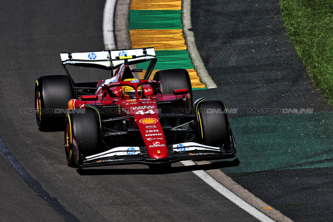 GP AUSTRALIA, Lewis Hamilton (GBR) Ferrari SF-25.

14.03.2025. Formula 1 World Championship, Rd 1, Australian Grand Prix, Albert Park, Melbourne, Australia, Practice Day.

- www.xpbimages.com, EMail: requests@xpbimages.com © Copyright: Moy / XPB Images