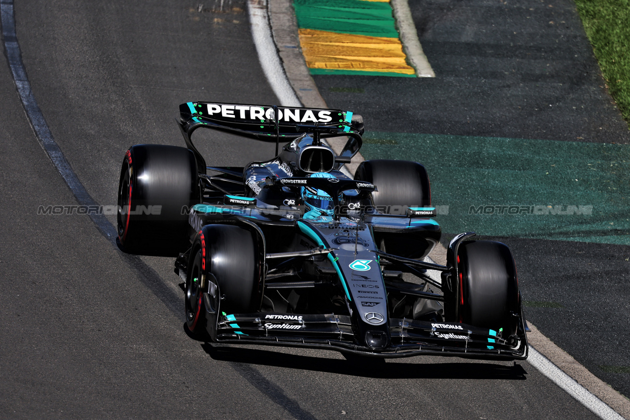 GP AUSTRALIA, George Russell (GBR) Mercedes AMG F1 W16.

14.03.2025. Formula 1 World Championship, Rd 1, Australian Grand Prix, Albert Park, Melbourne, Australia, Practice Day.

- www.xpbimages.com, EMail: requests@xpbimages.com © Copyright: Moy / XPB Images