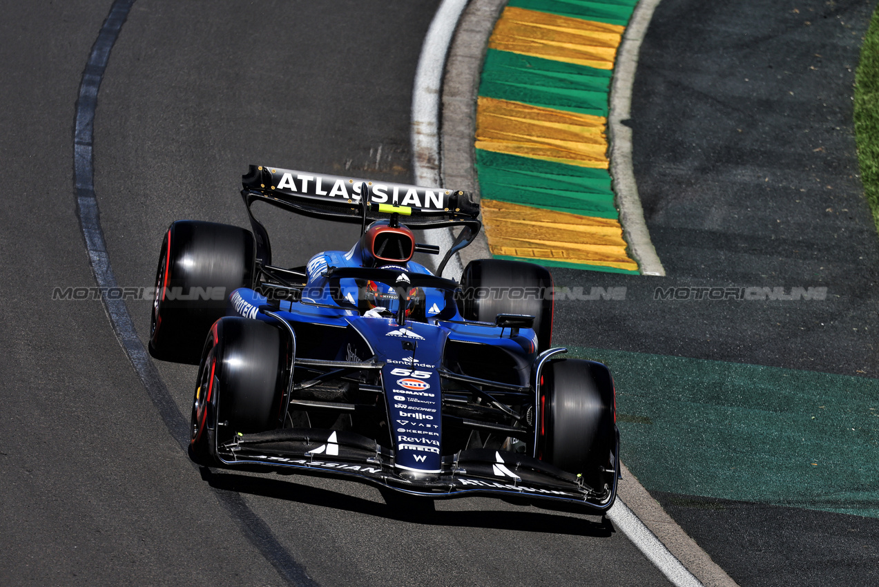 GP AUSTRALIA, Carlos Sainz (ESP) Atlassian Williams Racing FW46.

14.03.2025. Formula 1 World Championship, Rd 1, Australian Grand Prix, Albert Park, Melbourne, Australia, Practice Day.

- www.xpbimages.com, EMail: requests@xpbimages.com © Copyright: Moy / XPB Images