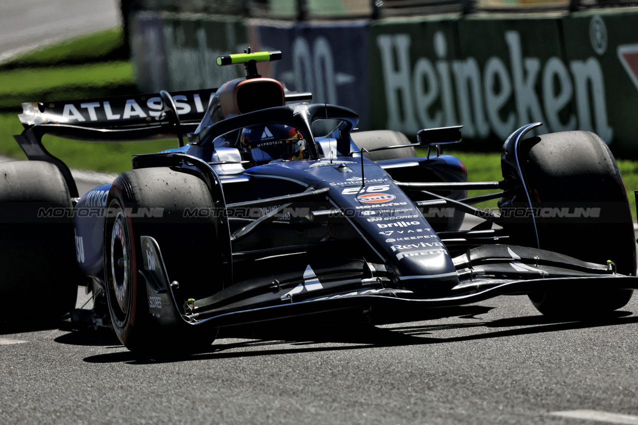GP AUSTRALIA, Carlos Sainz (ESP) Atlassian Williams Racing FW46.

14.03.2025. Formula 1 World Championship, Rd 1, Australian Grand Prix, Albert Park, Melbourne, Australia, Practice Day.

- www.xpbimages.com, EMail: requests@xpbimages.com © Copyright: Bearne / XPB Images
