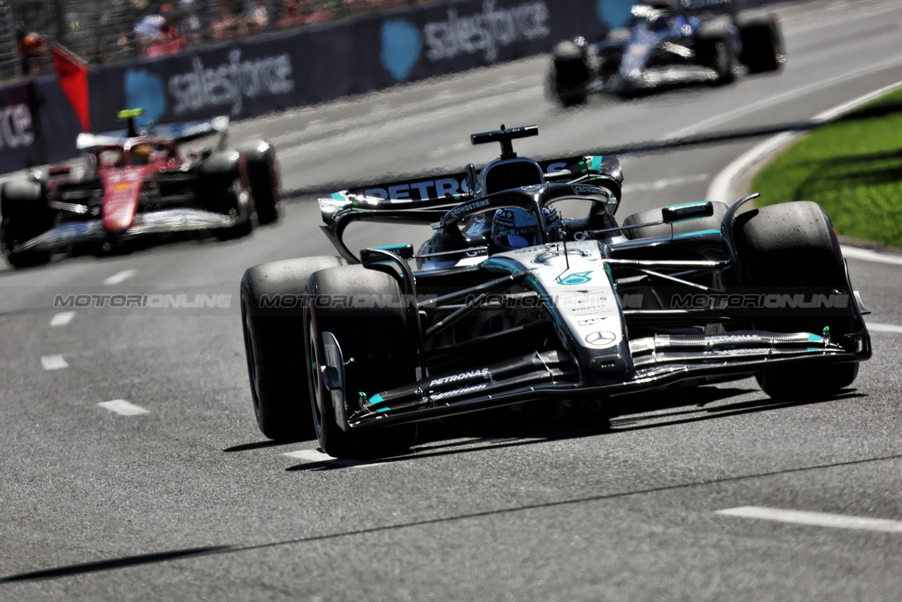 GP AUSTRALIA, George Russell (GBR) Mercedes AMG F1 W16.

14.03.2025. Formula 1 World Championship, Rd 1, Australian Grand Prix, Albert Park, Melbourne, Australia, Practice Day.

- www.xpbimages.com, EMail: requests@xpbimages.com © Copyright: Bearne / XPB Images