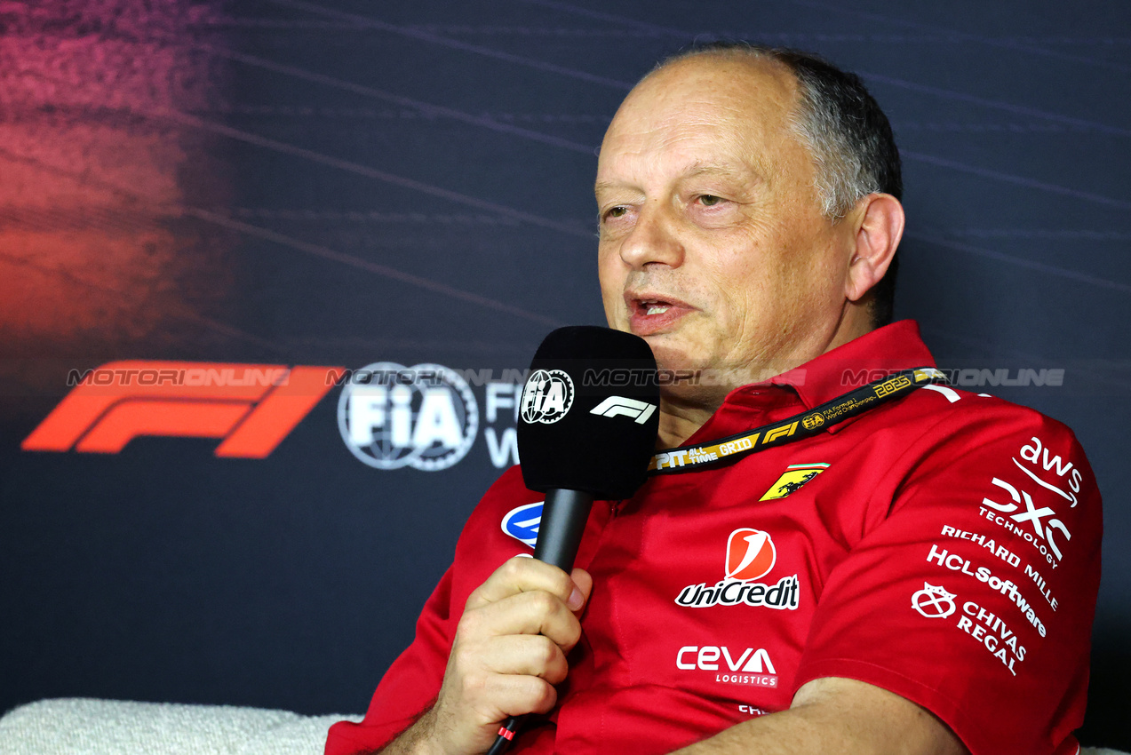 GP AUSTRALIA, Frederic Vasseur (FRA) Ferrari Team Principal in the FIA Press Conference.

14.03.2025. Formula 1 World Championship, Rd 1, Australian Grand Prix, Albert Park, Melbourne, Australia, Practice Day.

- www.xpbimages.com, EMail: requests@xpbimages.com © Copyright: Batchelor / XPB Images
