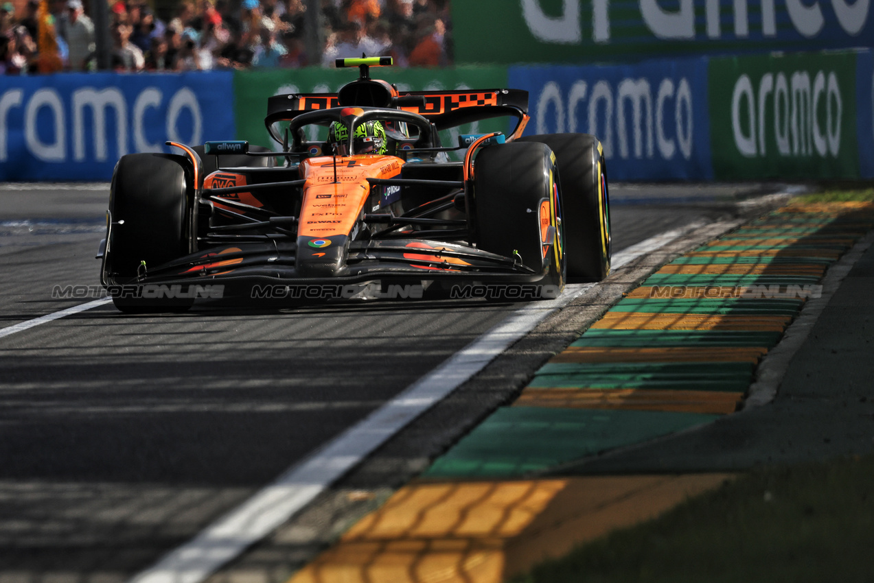 GP AUSTRALIA, Lando Norris (GBR) McLaren MCL39.

14.03.2025. Formula 1 World Championship, Rd 1, Australian Grand Prix, Albert Park, Melbourne, Australia, Practice Day.

- www.xpbimages.com, EMail: requests@xpbimages.com © Copyright: Bearne / XPB Images