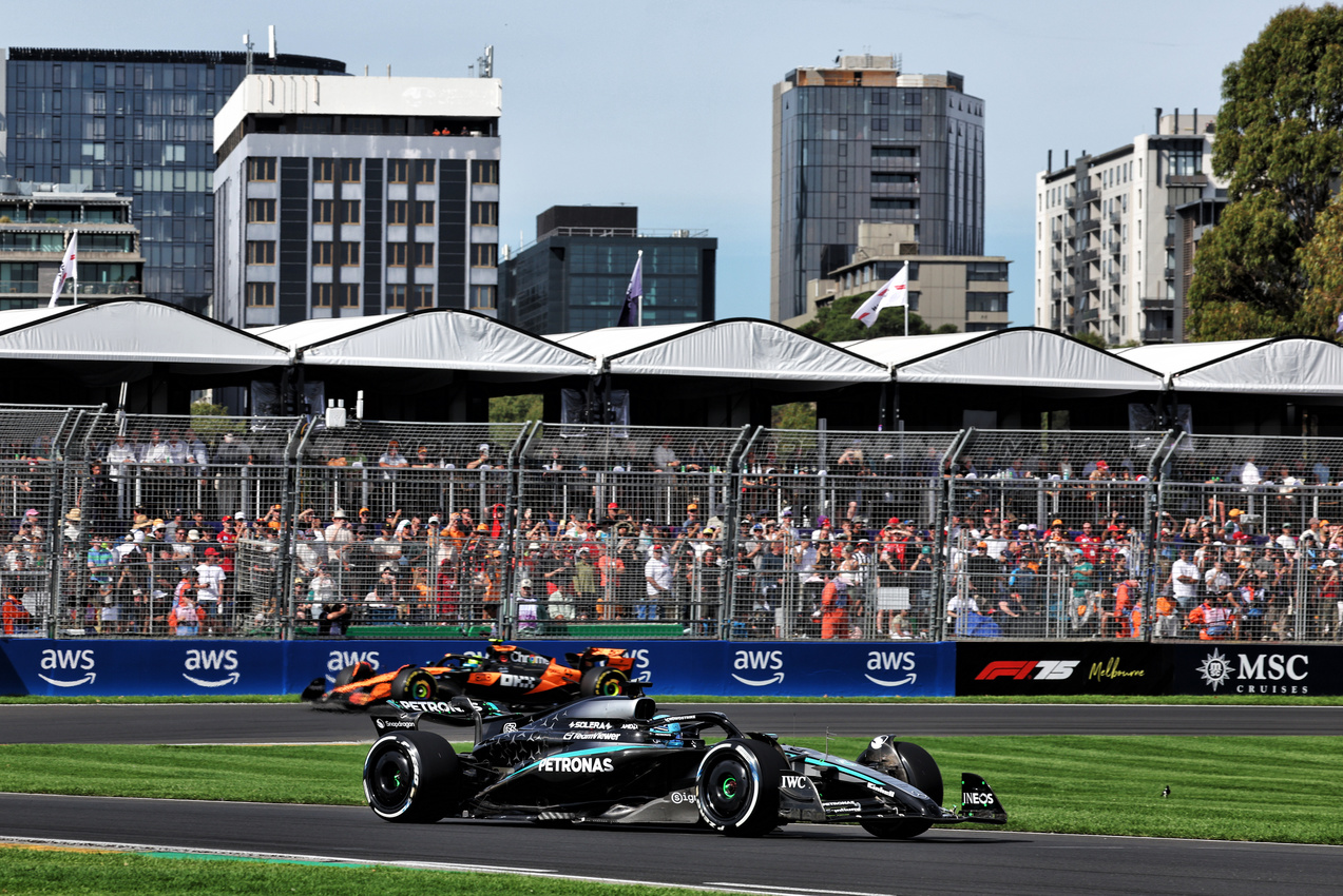 GP AUSTRALIA, George Russell (GBR) Mercedes AMG F1 W16.

14.03.2025. Formula 1 World Championship, Rd 1, Australian Grand Prix, Albert Park, Melbourne, Australia, Practice Day.

- www.xpbimages.com, EMail: requests@xpbimages.com © Copyright: Moy / XPB Images