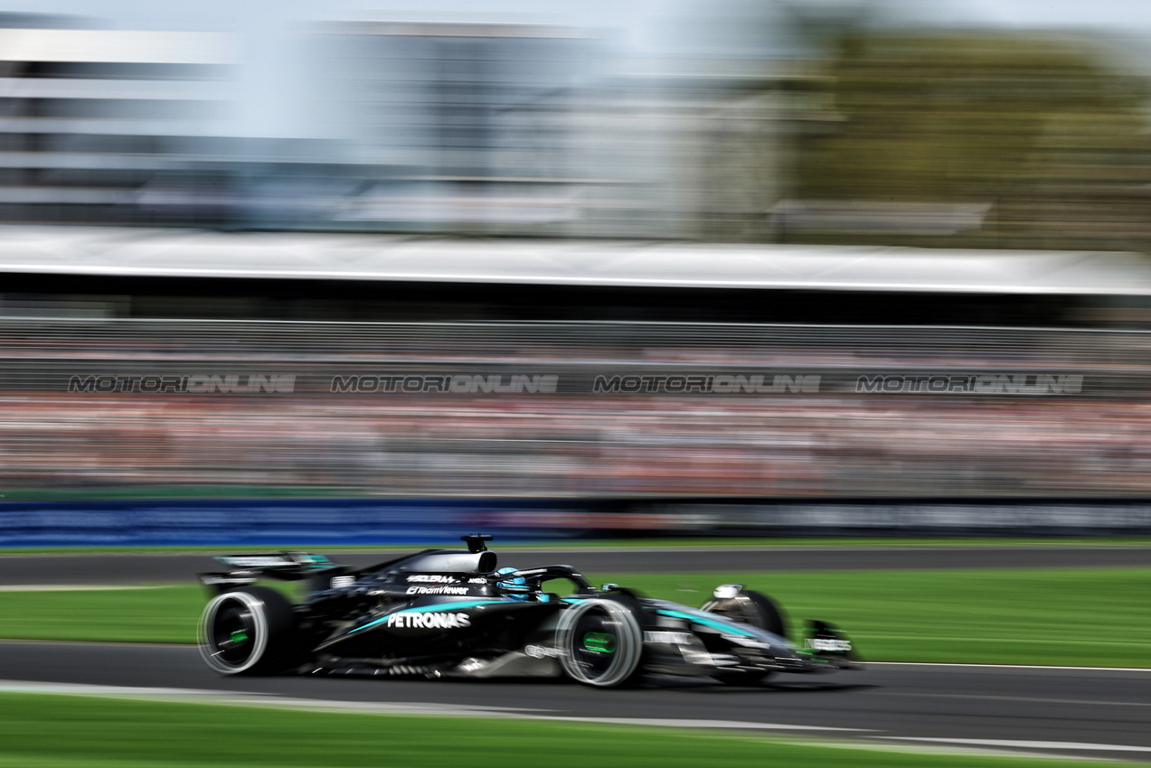 GP AUSTRALIA, George Russell (GBR) Mercedes AMG F1 W16.

14.03.2025. Formula 1 World Championship, Rd 1, Australian Grand Prix, Albert Park, Melbourne, Australia, Practice Day.

- www.xpbimages.com, EMail: requests@xpbimages.com © Copyright: Moy / XPB Images