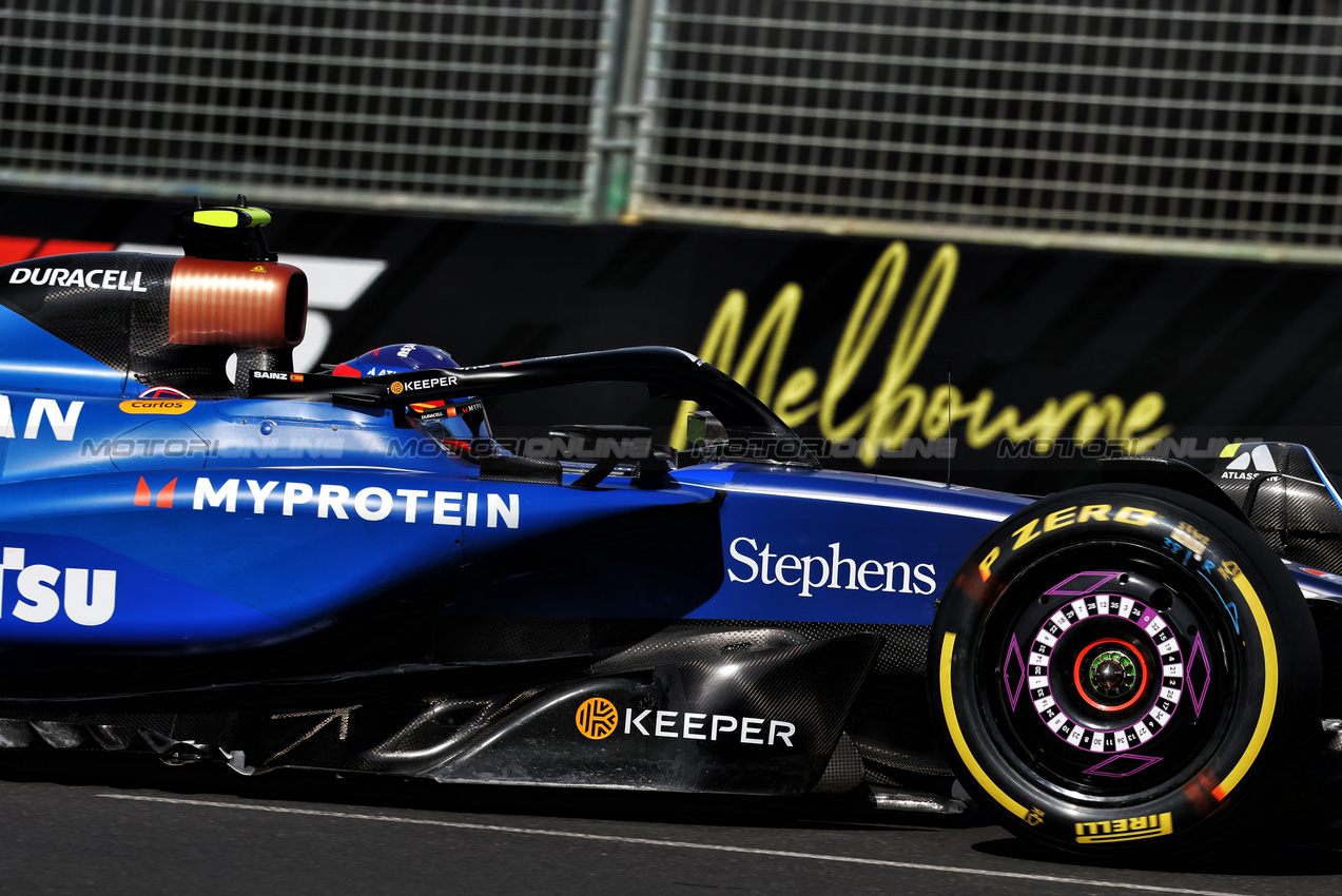 GP AUSTRALIA, Carlos Sainz (ESP) Atlassian Williams Racing FW46.

14.03.2025. Formula 1 World Championship, Rd 1, Australian Grand Prix, Albert Park, Melbourne, Australia, Practice Day.

- www.xpbimages.com, EMail: requests@xpbimages.com © Copyright: Moy / XPB Images