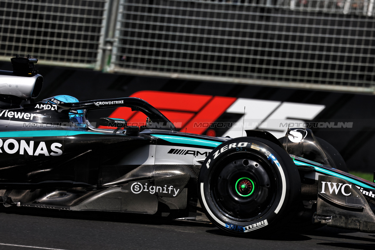 GP AUSTRALIA, George Russell (GBR) Mercedes AMG F1 W16.

14.03.2025. Formula 1 World Championship, Rd 1, Australian Grand Prix, Albert Park, Melbourne, Australia, Practice Day.

- www.xpbimages.com, EMail: requests@xpbimages.com © Copyright: Moy / XPB Images