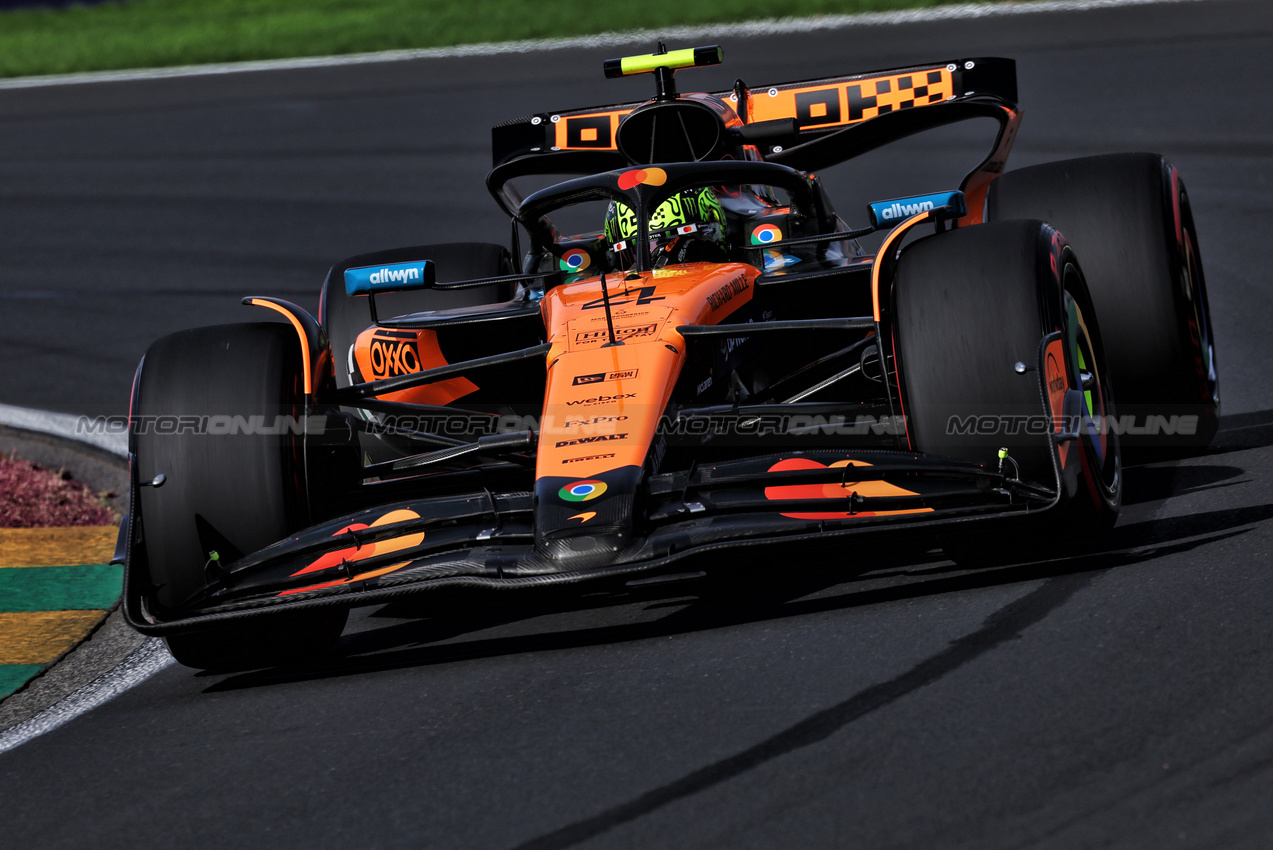 GP AUSTRALIA, Lando Norris (GBR) McLaren MCL39.

14.03.2025. Formula 1 World Championship, Rd 1, Australian Grand Prix, Albert Park, Melbourne, Australia, Practice Day.

- www.xpbimages.com, EMail: requests@xpbimages.com © Copyright: Moy / XPB Images