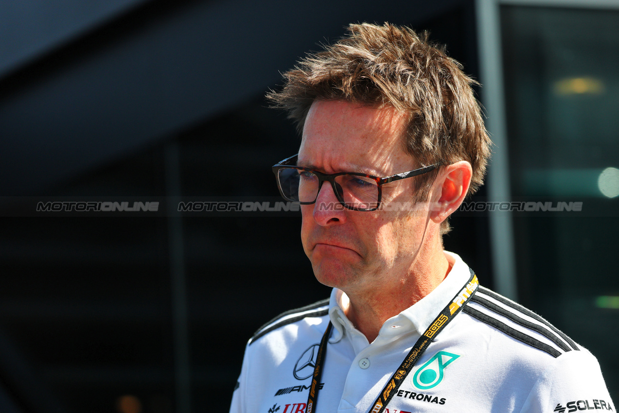 GP AUSTRIA, Andrew Shovlin (GBR) Mercedes AMG F1 Trackside Engineering Director.

29.06.2025. Formula 1 World Championship, Rd 11, Austrian Grand Prix, Spielberg, Austria, Gara Day.

- www.xpbimages.com, EMail: requests@xpbimages.com © Copyright: Batchelor / XPB Images