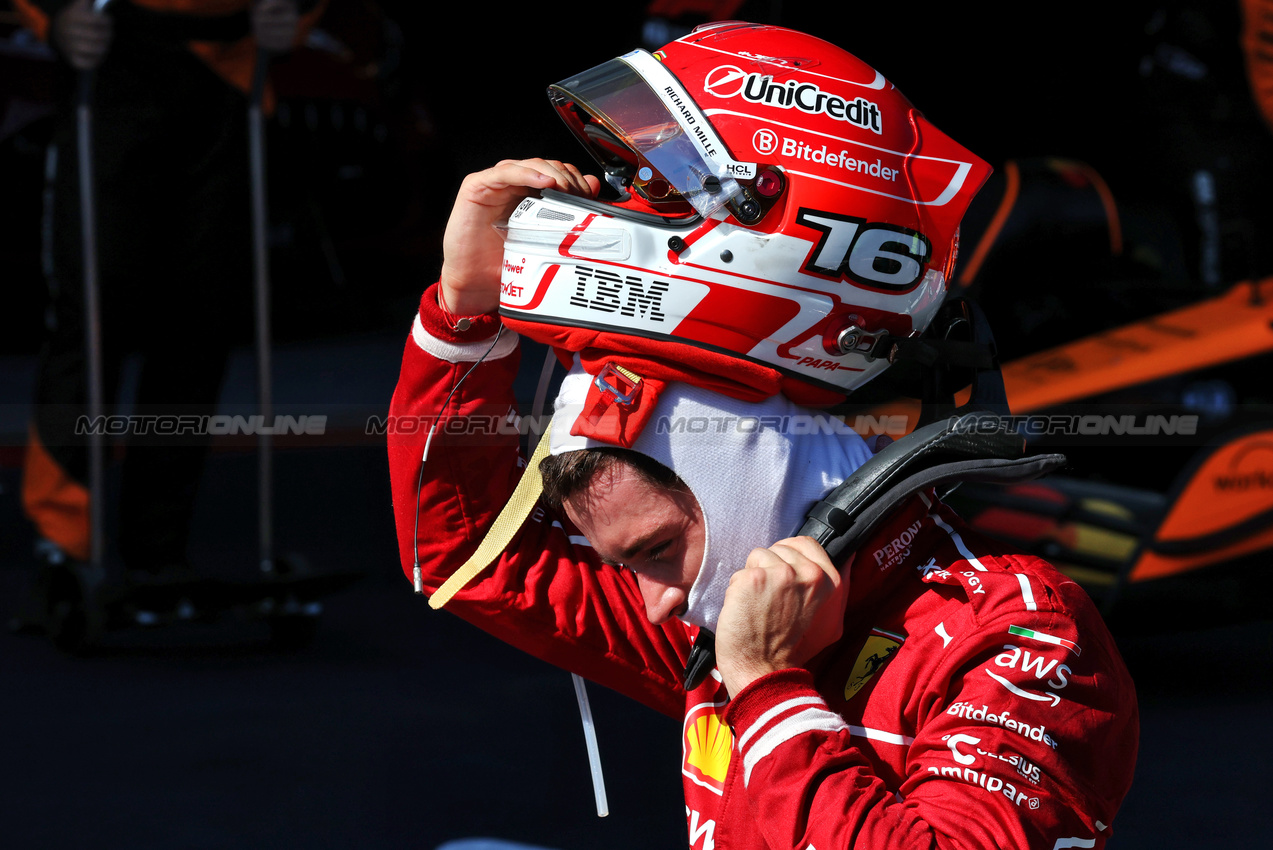 GP AUSTRIA, Third placed Charles Leclerc (MON) Ferrari in parc ferme.

29.06.2025. Formula 1 World Championship, Rd 11, Austrian Grand Prix, Spielberg, Austria, Gara Day.

- www.xpbimages.com, EMail: requests@xpbimages.com © Copyright: Moy / XPB Images