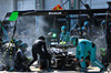 GP AUSTRIA, George Russell (GBR) Mercedes AMG F1 W16 makes a pit stop.

29.06.2025. Formula 1 World Championship, Rd 11, Austrian Grand Prix, Spielberg, Austria, Gara Day.

- www.xpbimages.com, EMail: requests@xpbimages.com © Copyright: Batchelor / XPB Images