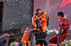 GP AUSTRIA, Gara winner Lando Norris (GBR) McLaren celebrates on the podium with third placed Charles Leclerc (MON) Ferrari.

29.06.2025. Formula 1 World Championship, Rd 11, Austrian Grand Prix, Spielberg, Austria, Gara Day.

- www.xpbimages.com, EMail: requests@xpbimages.com © Copyright: Moy / XPB Images