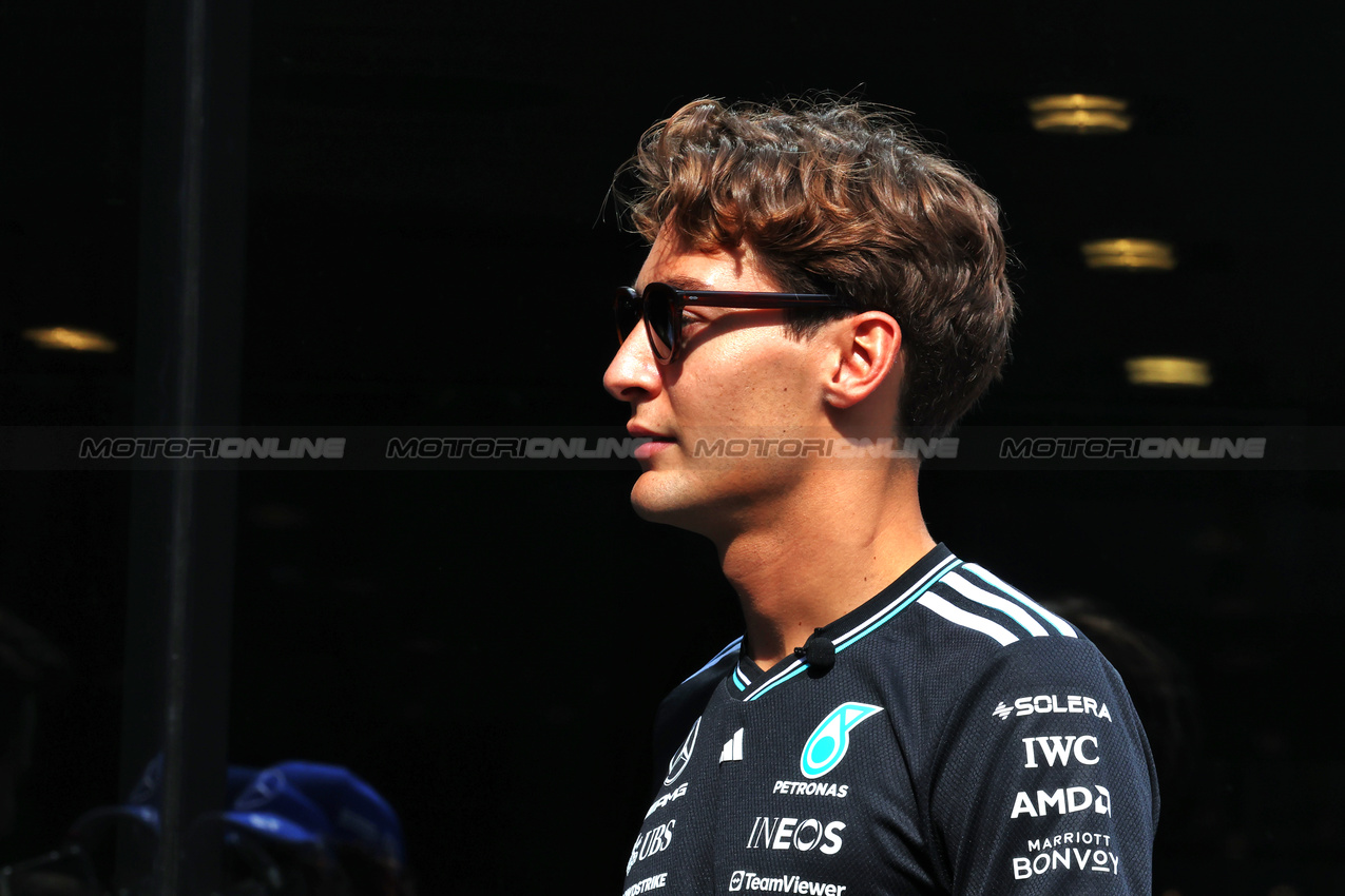 GP AUSTRIA, George Russell (GBR) Mercedes AMG F1.

26.06.2025. Formula 1 World Championship, Rd 11, Austrian Grand Prix, Spielberg, Austria, Preparation Day.

- www.xpbimages.com, EMail: requests@xpbimages.com © Copyright: Moy / XPB Images