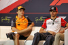 GP AUSTRIA, (L to R): Oscar Piastri (AUS) McLaren e Esteban Ocon (FRA) Haas F1 Team in the FIA Press Conference.

26.06.2025. Formula 1 World Championship, Rd 11, Austrian Grand Prix, Spielberg, Austria, Preparation Day.

- www.xpbimages.com, EMail: requests@xpbimages.com © Copyright: Moy / XPB Images