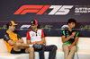 GP AUSTRIA, (L to R): Oscar Piastri (AUS) McLaren; Esteban Ocon (FRA) Haas F1 Team; e Gabriel Bortoleto (BRA) Sauber, in the FIA Press Conference.

26.06.2025. Formula 1 World Championship, Rd 11, Austrian Grand Prix, Spielberg, Austria, Preparation Day.

- www.xpbimages.com, EMail: requests@xpbimages.com © Copyright: Moy / XPB Images