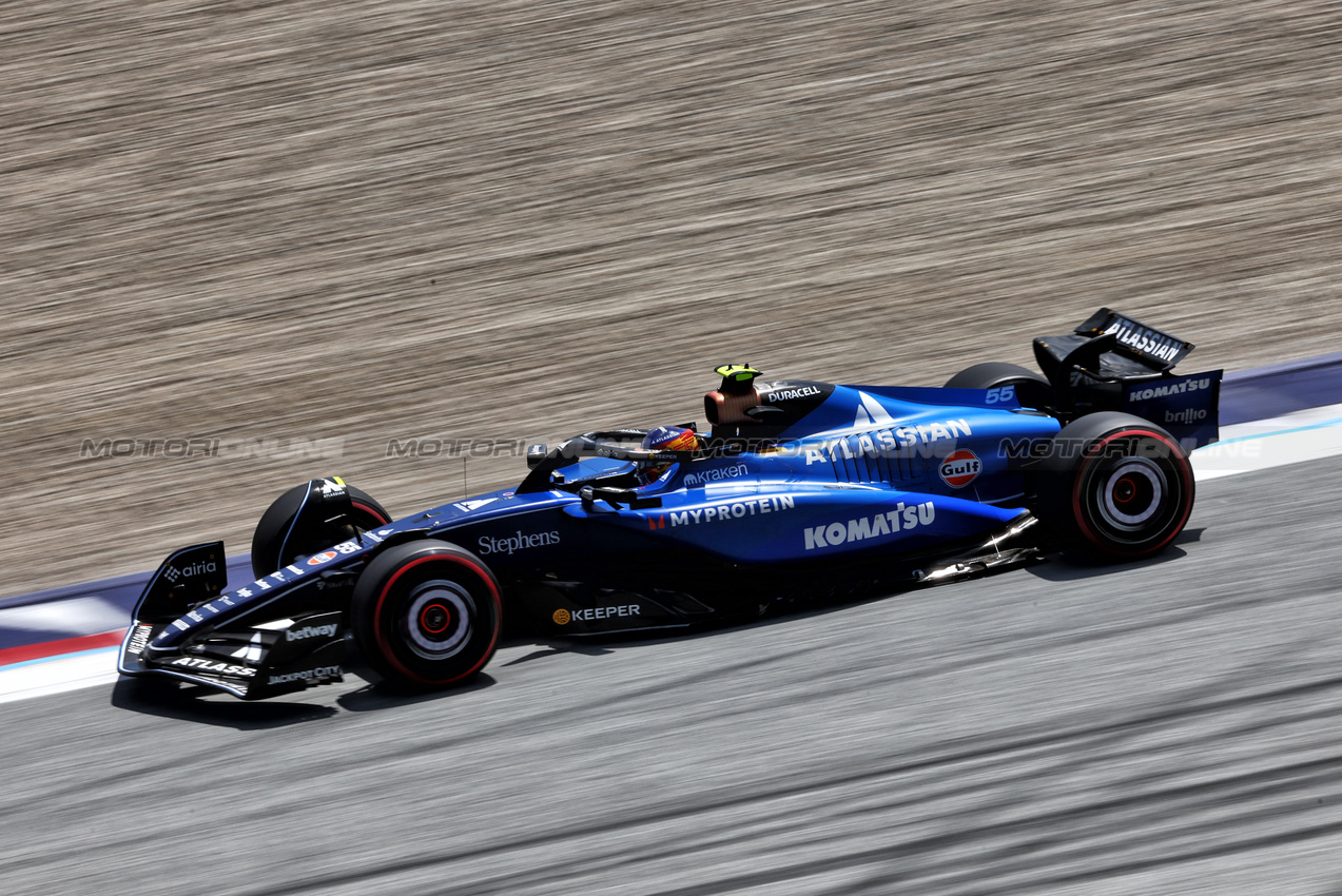 GP AUSTRIA, Carlos Sainz (ESP) Atlassian Williams Racing FW47.

28.06.2025. Formula 1 World Championship, Rd 11, Austrian Grand Prix, Spielberg, Austria, Qualifiche Day.

- www.xpbimages.com, EMail: requests@xpbimages.com © Copyright: Charniaux / XPB Images