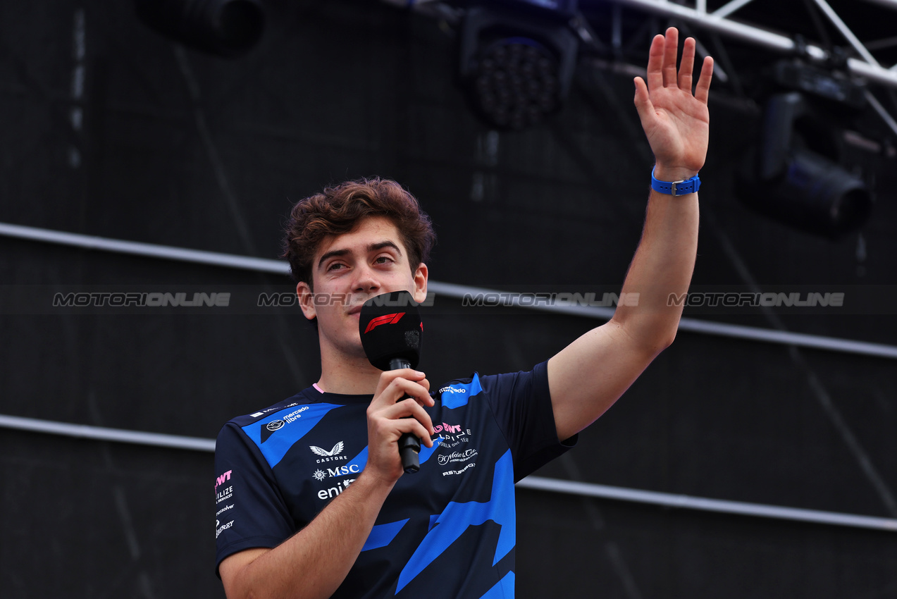 GP AUSTRIA, Franco Colapinto (ARG) Alpine F1 Team on the FanZone Stage.

28.06.2025. Formula 1 World Championship, Rd 11, Austrian Grand Prix, Spielberg, Austria, Qualifiche Day.

- www.xpbimages.com, EMail: requests@xpbimages.com © Copyright: Moy / XPB Images