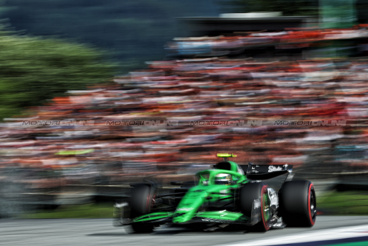 GP AUSTRIA, Gabriel Bortoleto (BRA) Sauber C45.

28.06.2025. Formula 1 World Championship, Rd 11, Austrian Grand Prix, Spielberg, Austria, Qualifiche Day.

- www.xpbimages.com, EMail: requests@xpbimages.com © Copyright: Moy / XPB Images