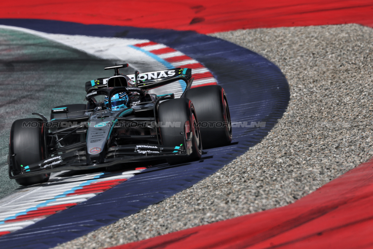 GP AUSTRIA, George Russell (GBR) Mercedes AMG F1 W16.

28.06.2025. Formula 1 World Championship, Rd 11, Austrian Grand Prix, Spielberg, Austria, Qualifiche Day.

- www.xpbimages.com, EMail: requests@xpbimages.com © Copyright: Charniaux / XPB Images
